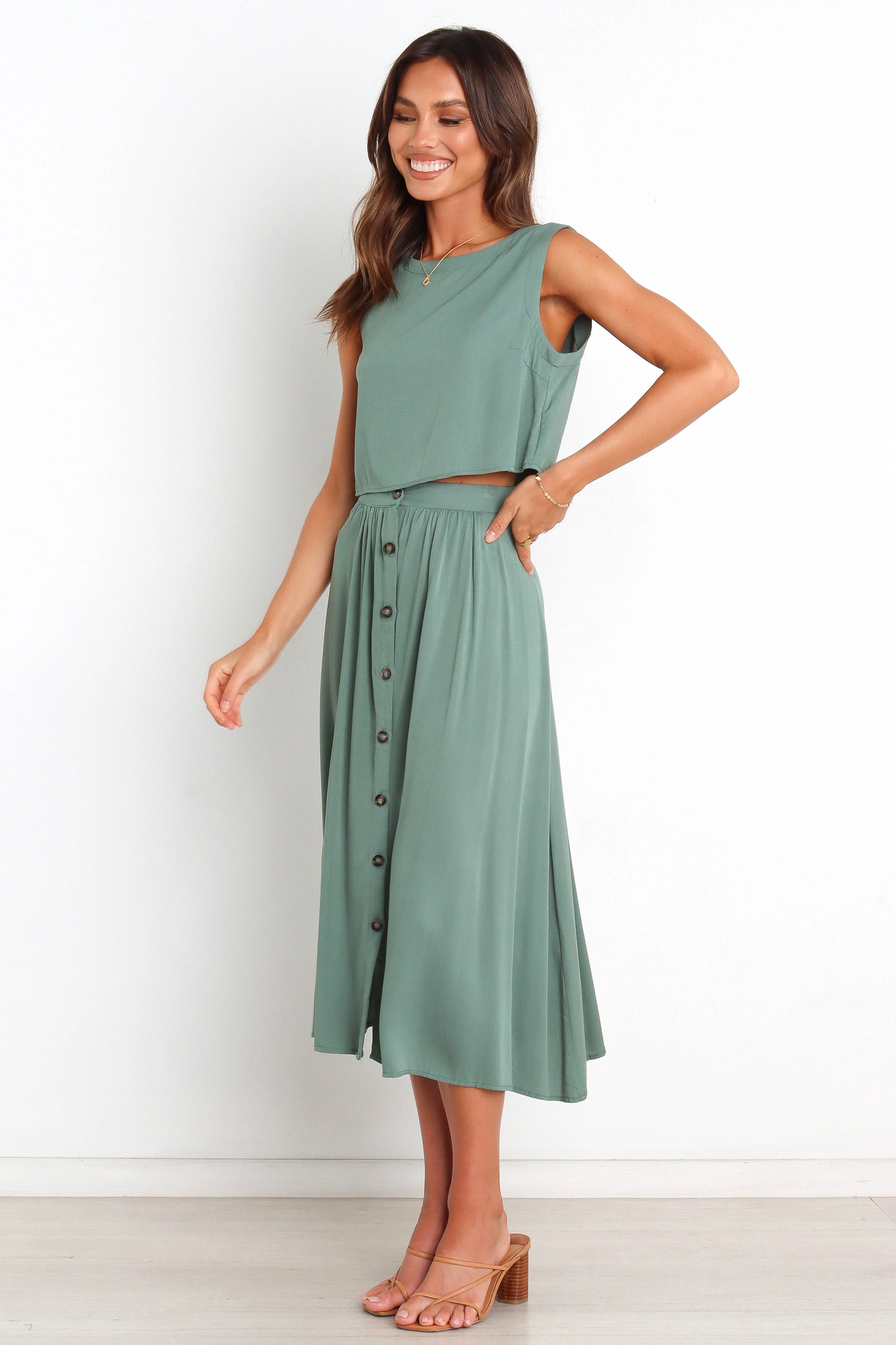 Ava Skirt - Green - Image 3