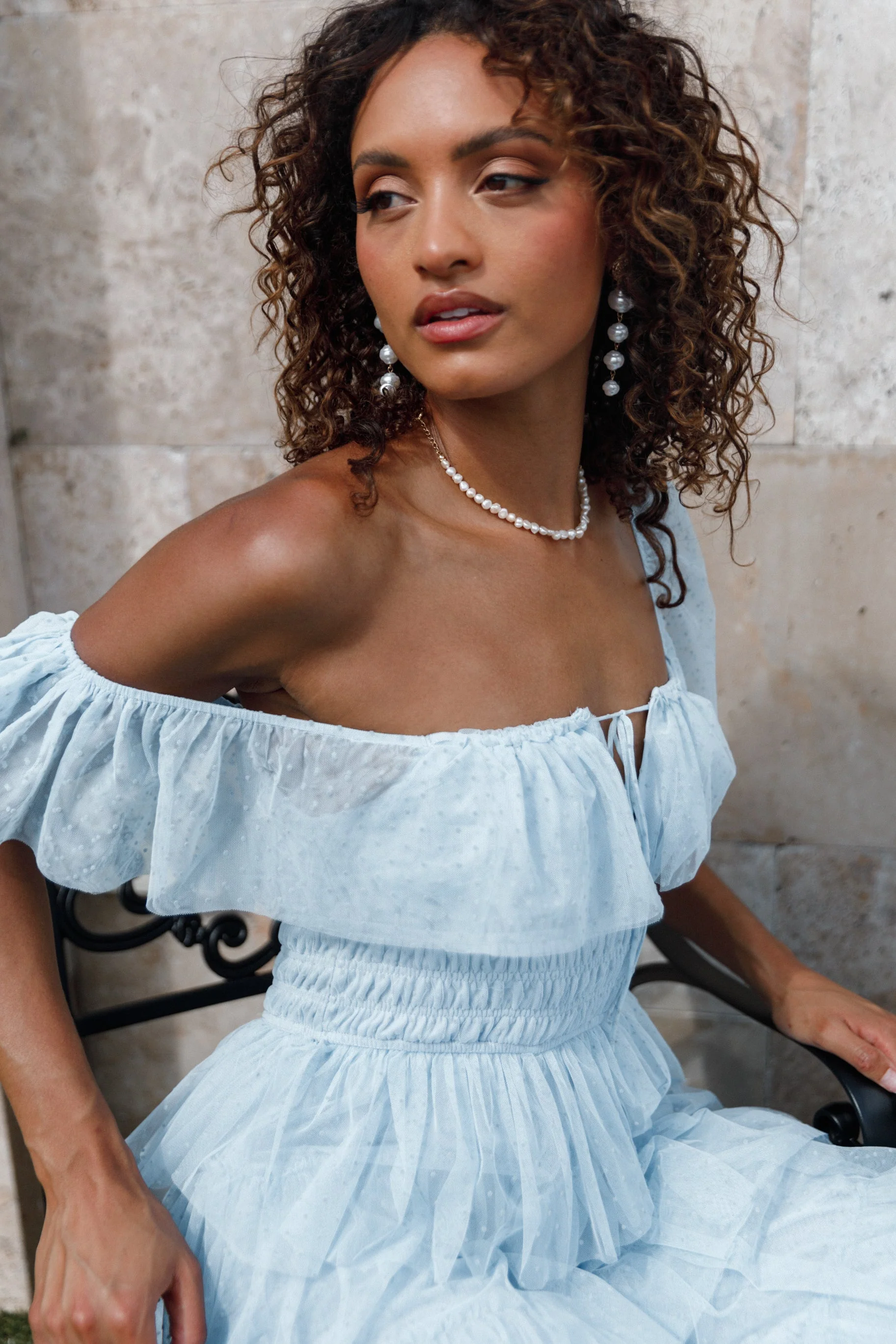 Belle Maxi Dress - Blue - Image 10