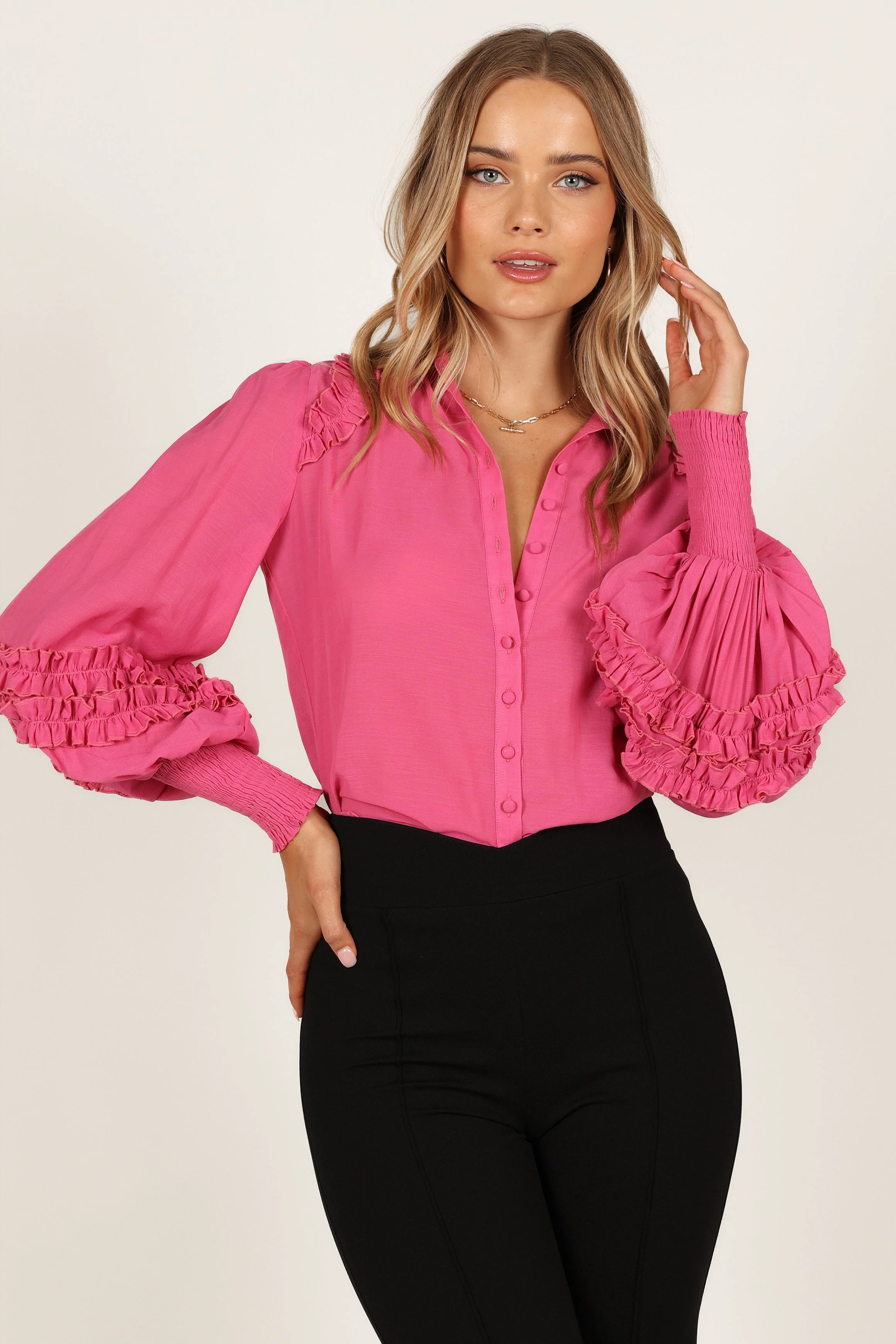Bettina Shirt - Fuchsia - Image 3