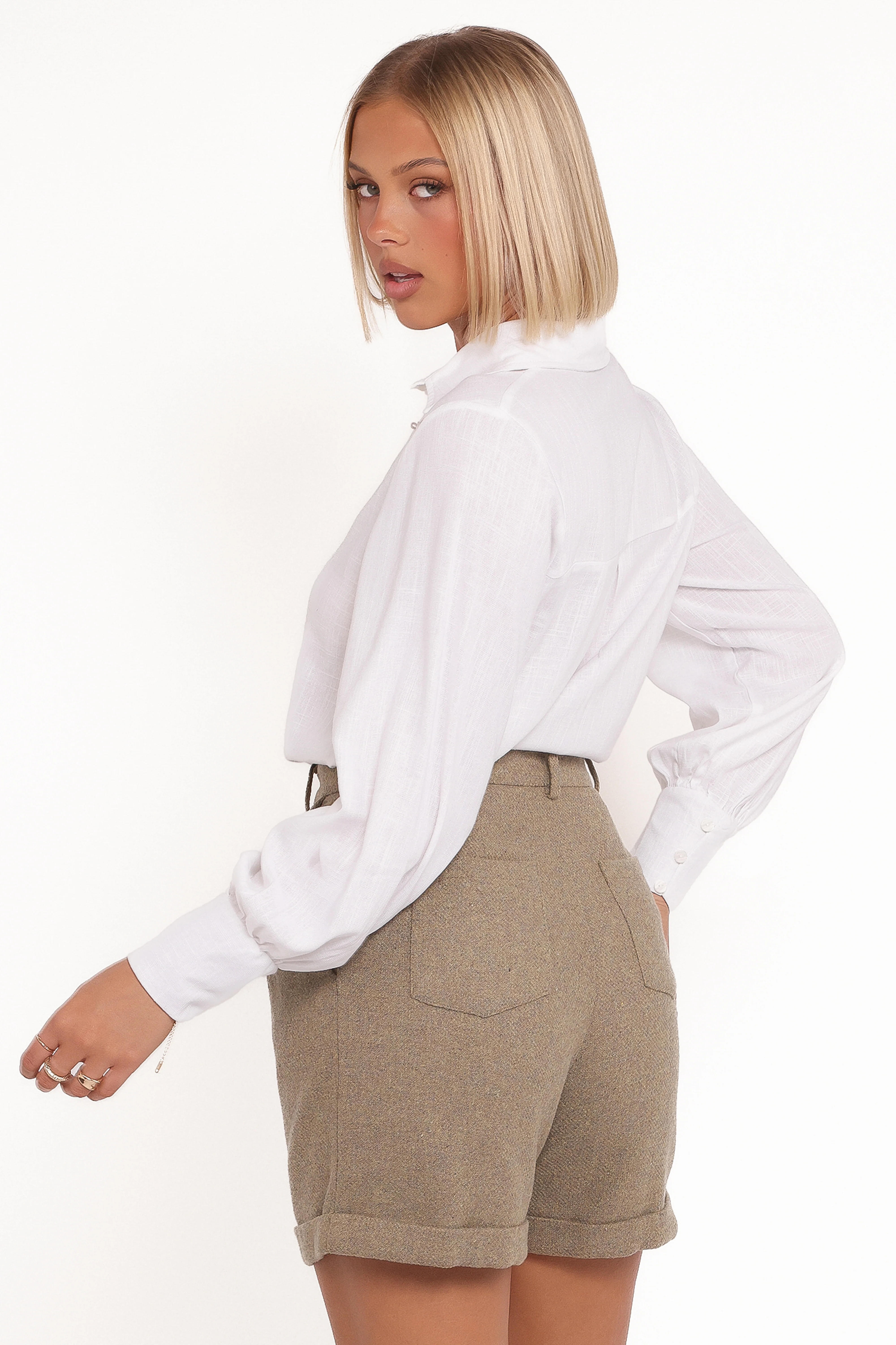 Briggs Long Sleeve Shirt - White - Image 5