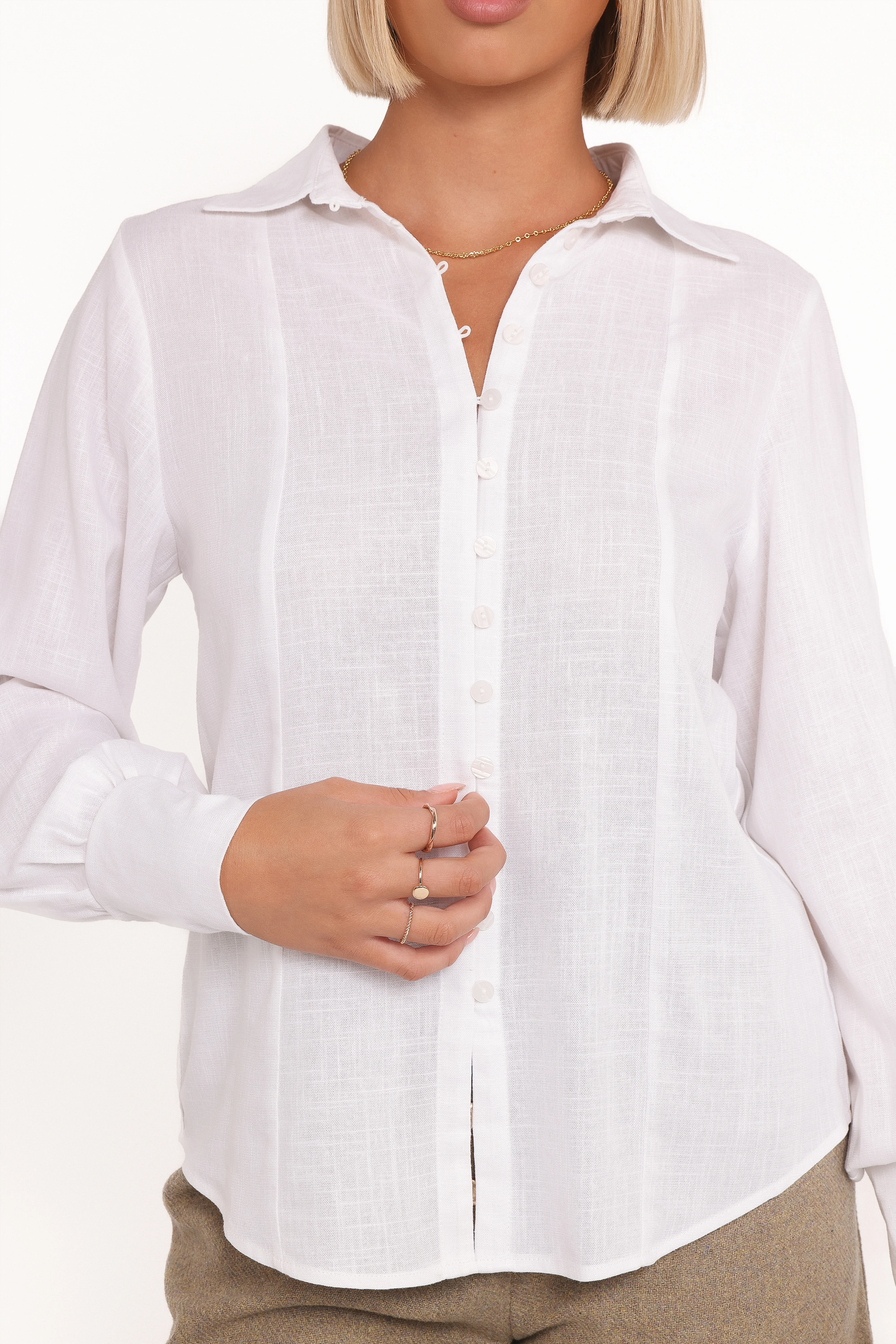 Briggs Long Sleeve Shirt - White - Image 6