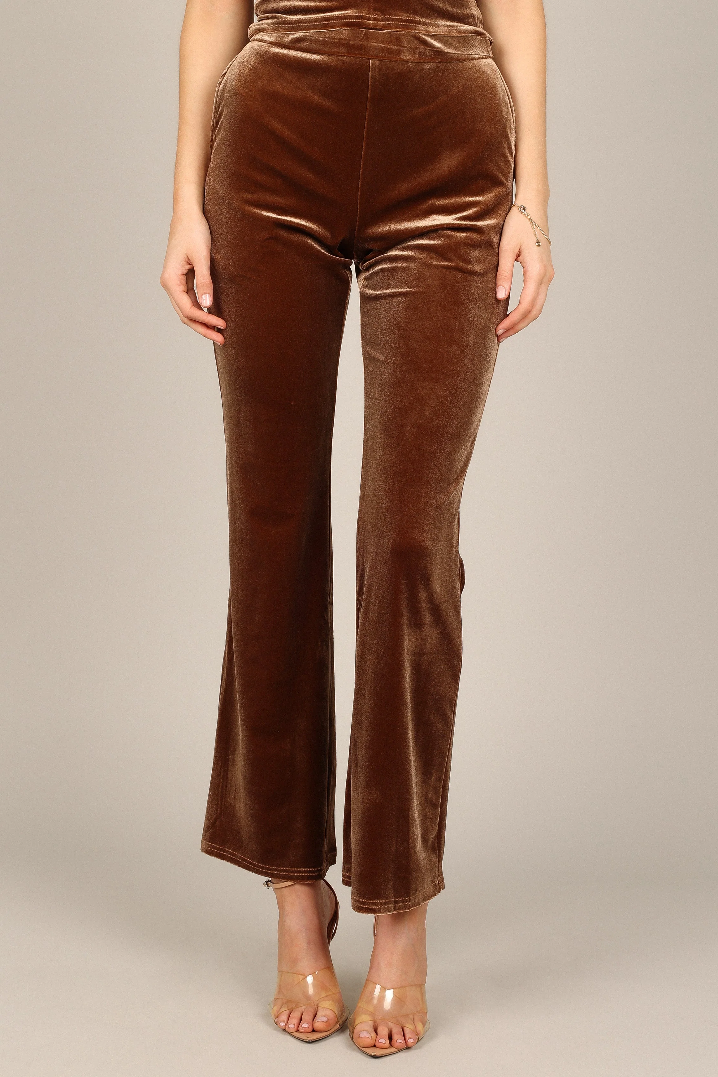 Celine Velvet Pants - Brown - Image 3