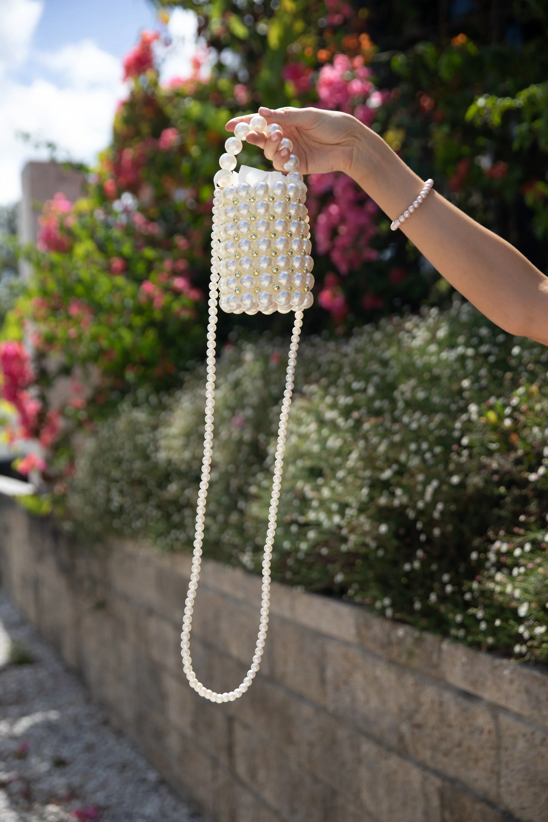 Eleanor Beaded Bag - Pearl - Image 3