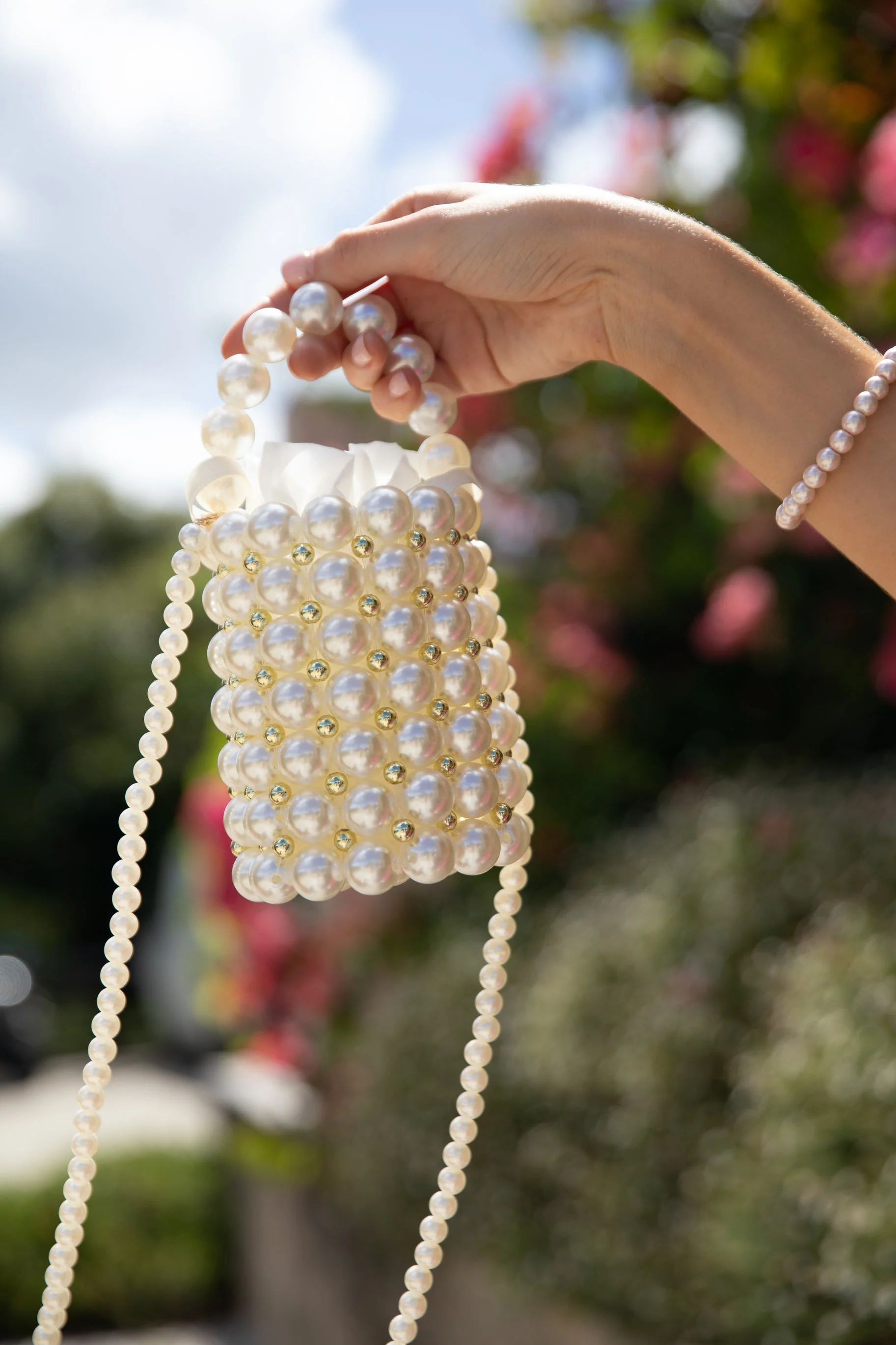 Eleanor Beaded Bag - Pearl - Image 4