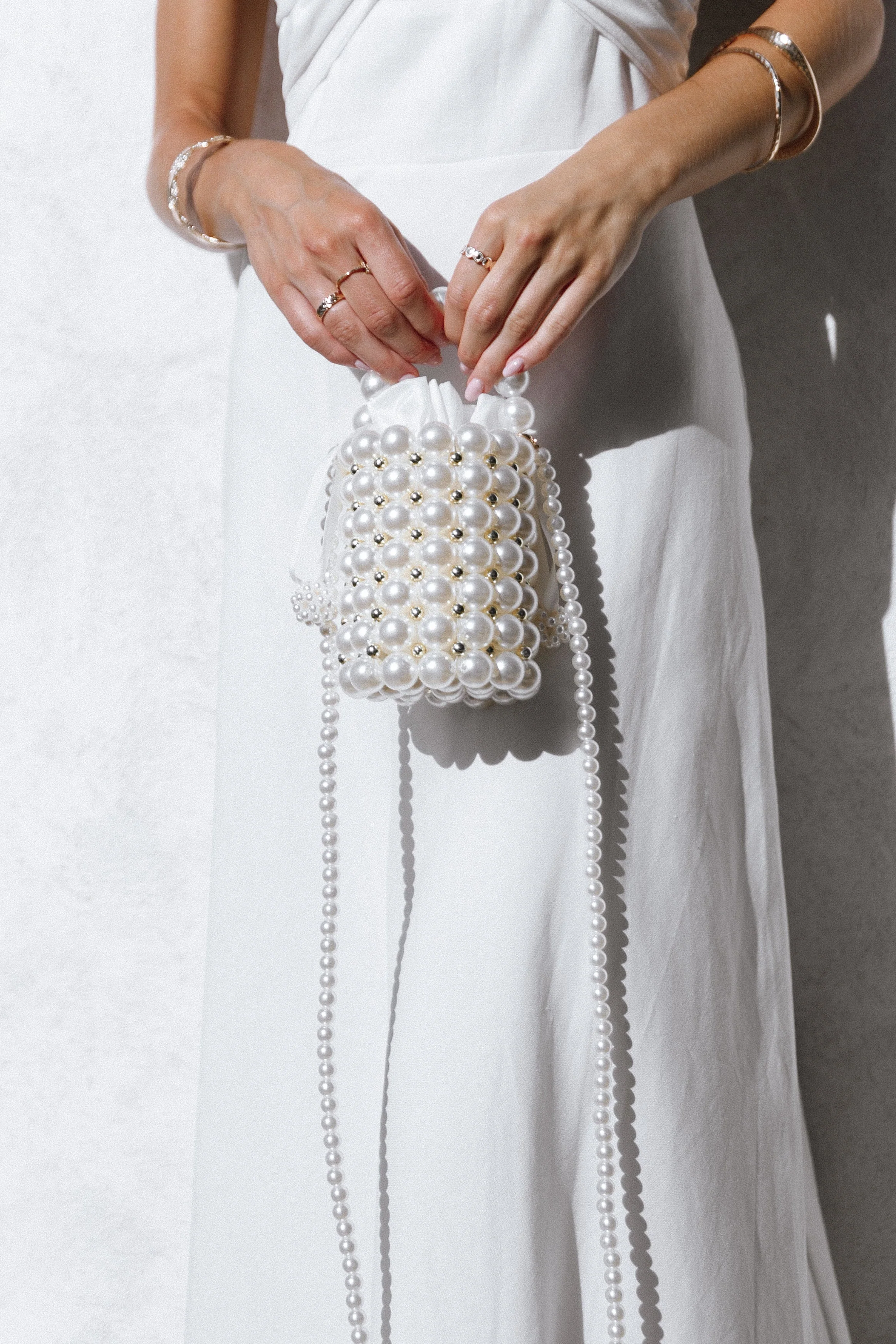 Eleanor Beaded Bag - Pearl - Image 7