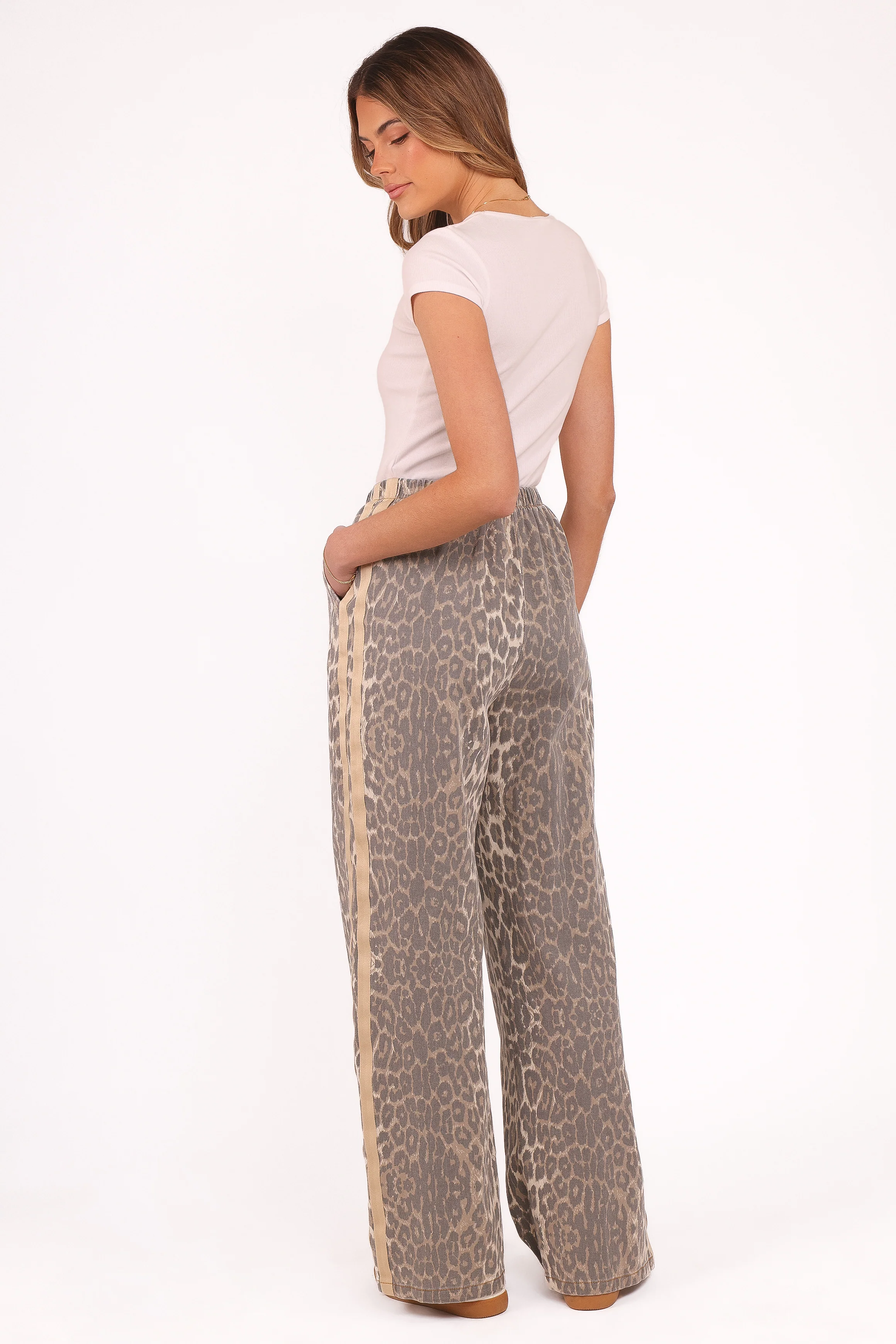 Fletcher Denim Racer Pants - Leopard - Image 5