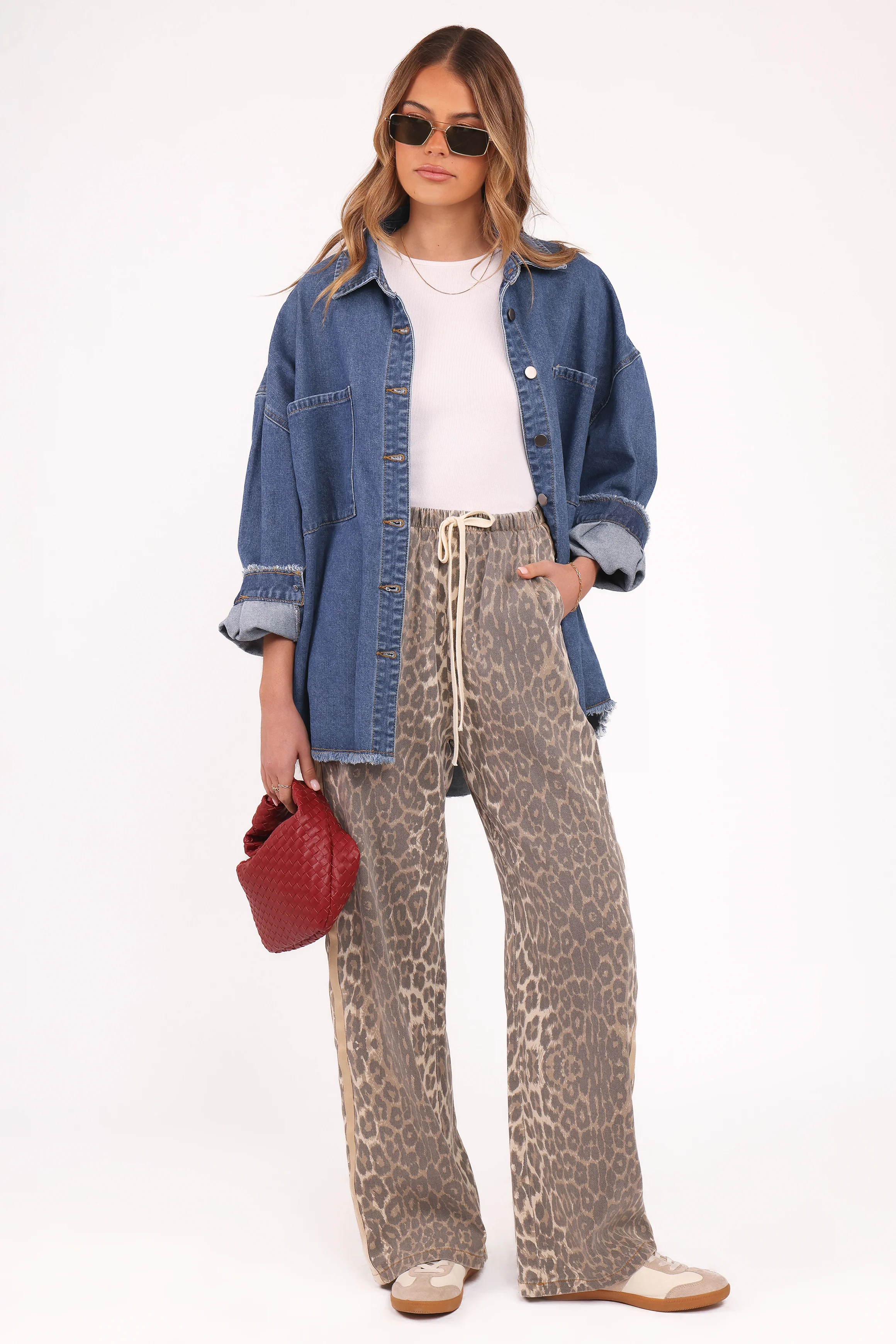 Fletcher Denim Racer Pants - Leopard - Image 6