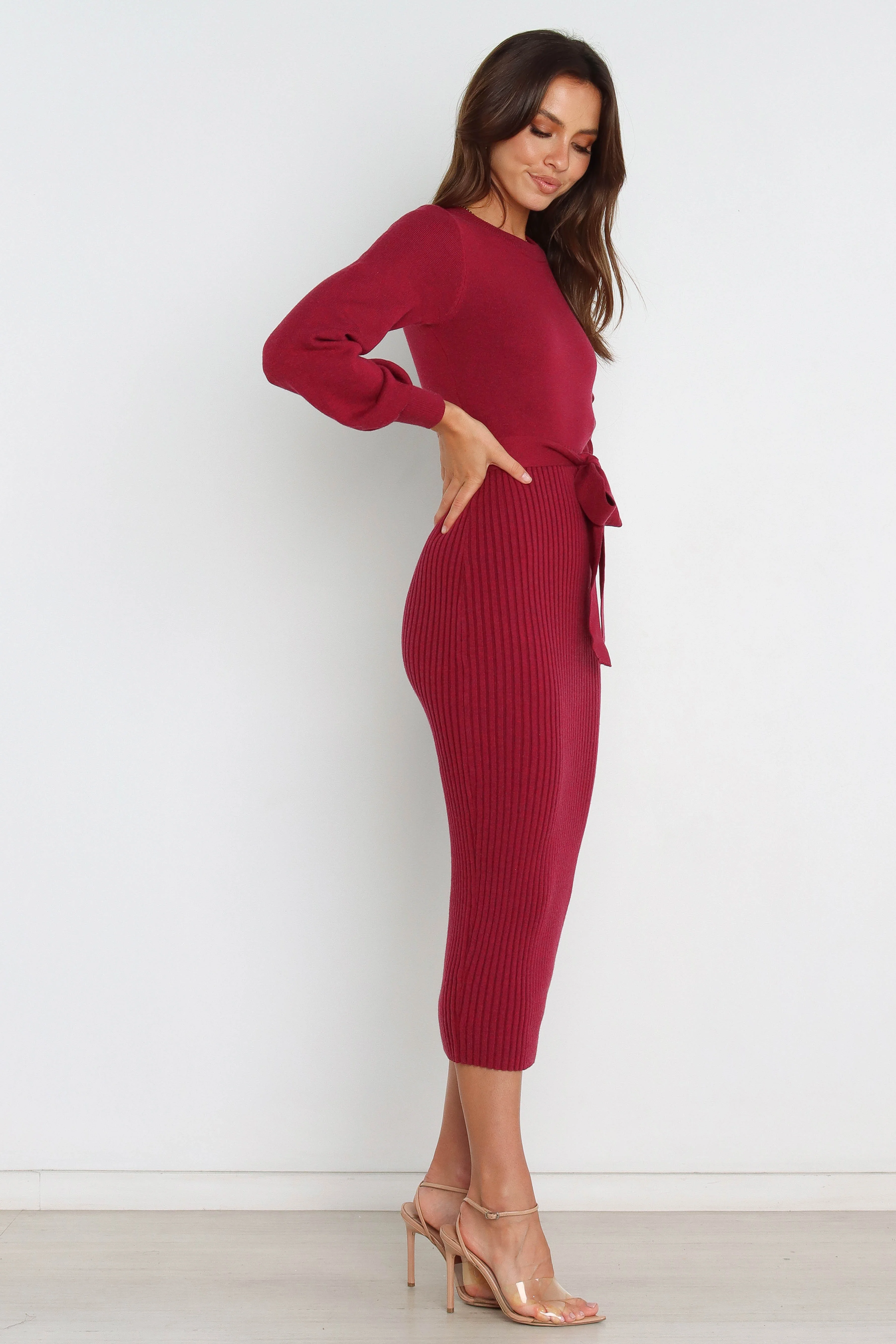 Helena Dress - Wine - Image 7