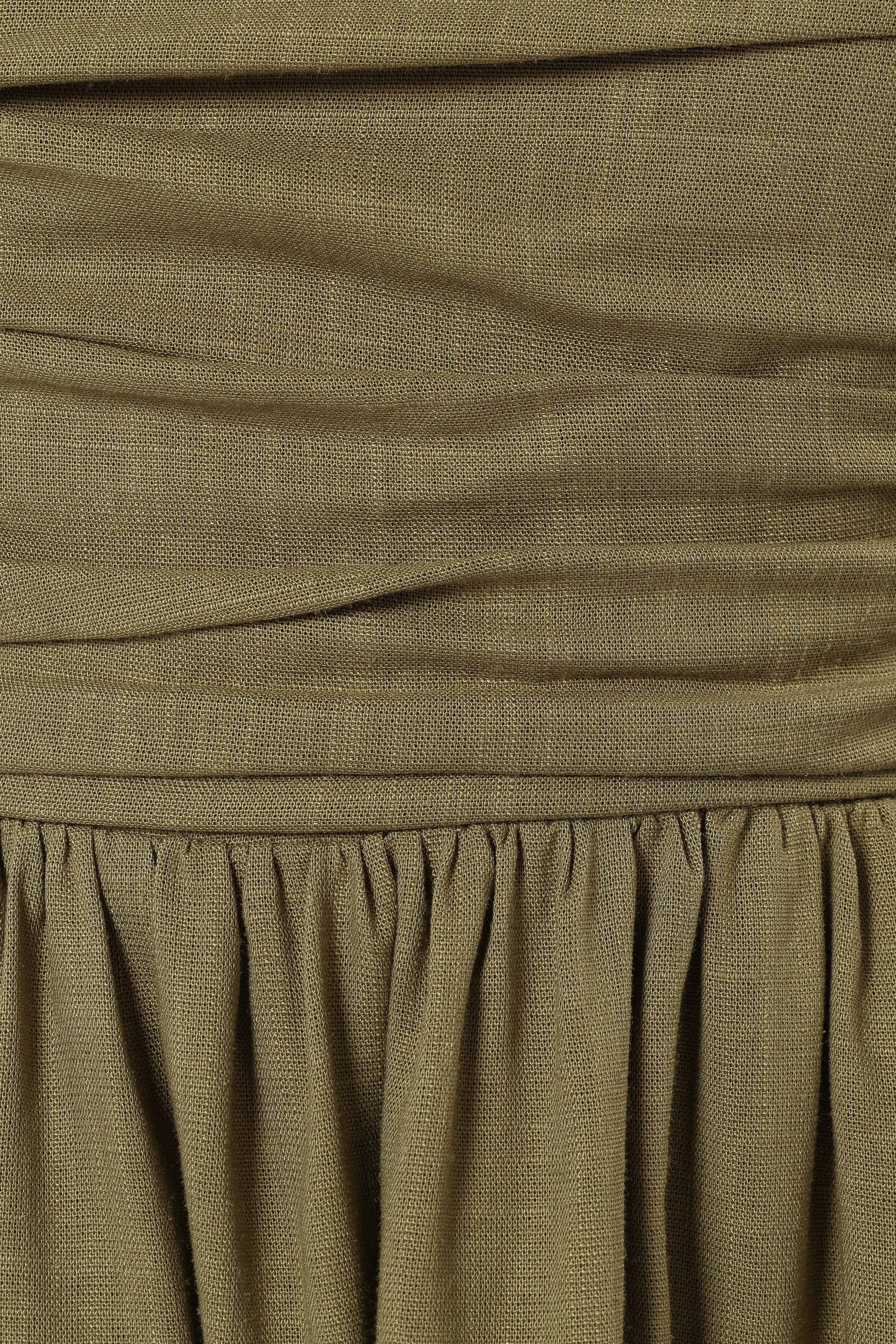 Kayt Strapless Dress - Olive Green - Image 9