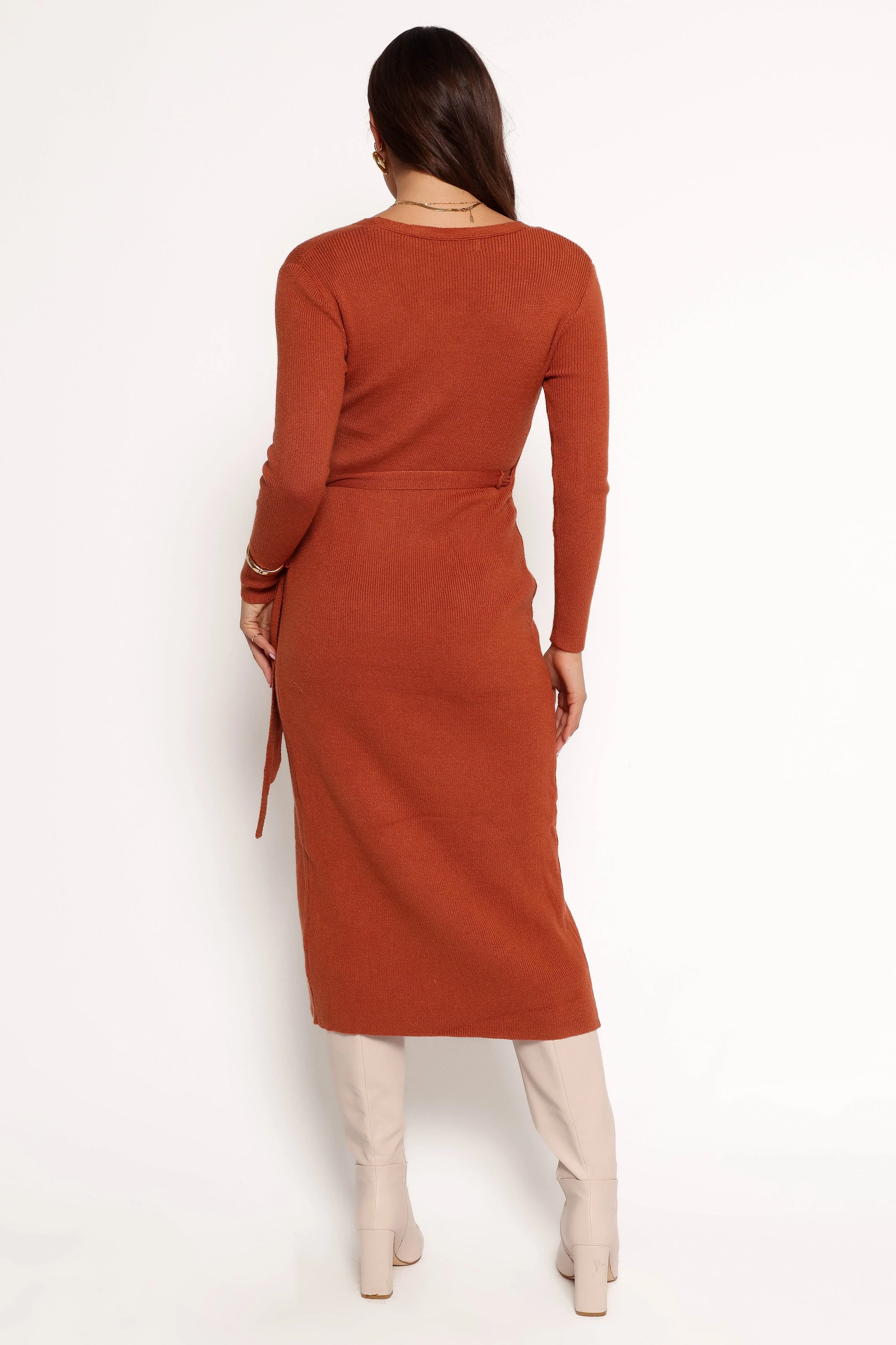 Kellan Wrap Midi Dress - Bronze - Image 6