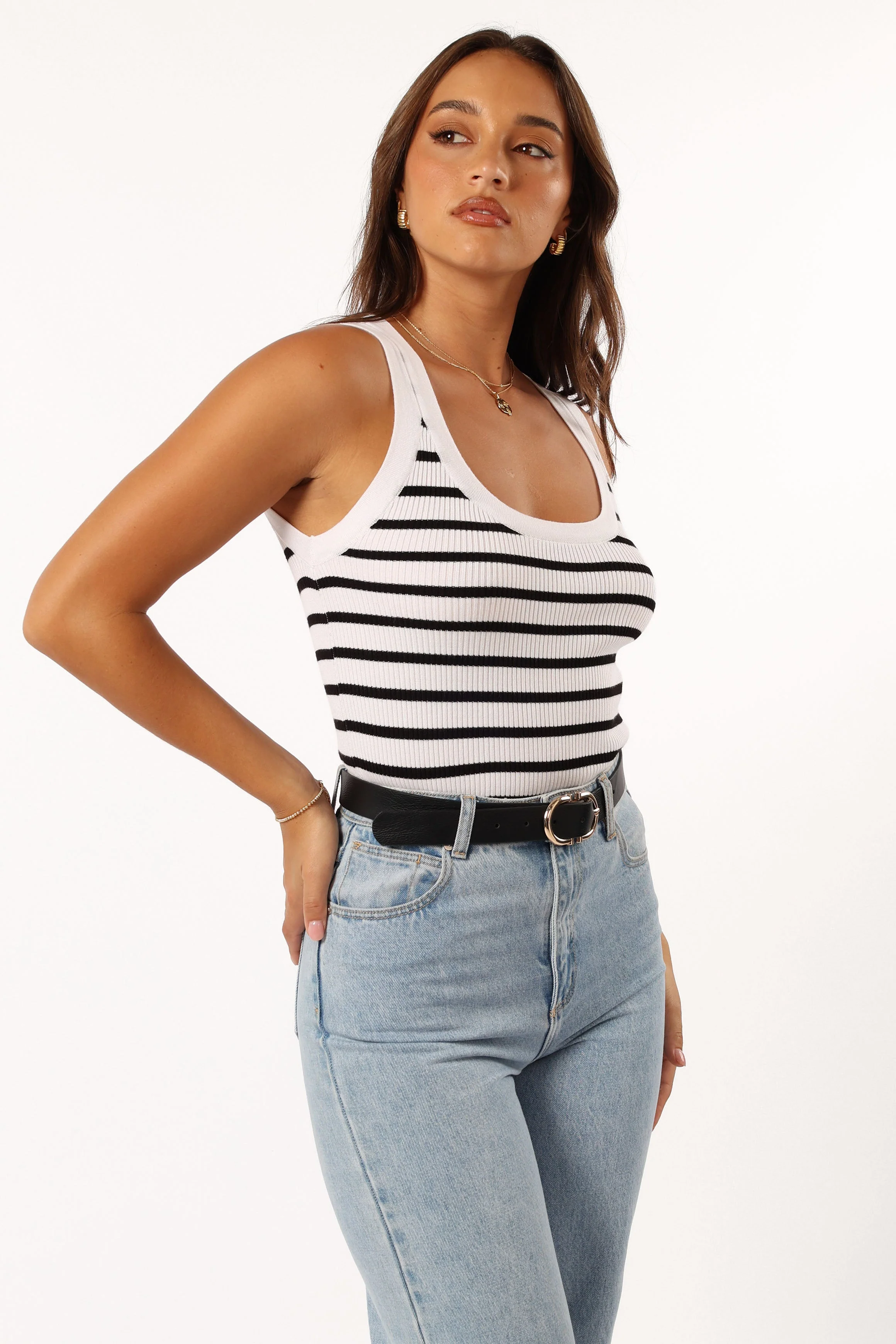 Kloe Top - White Stripe - Image 6