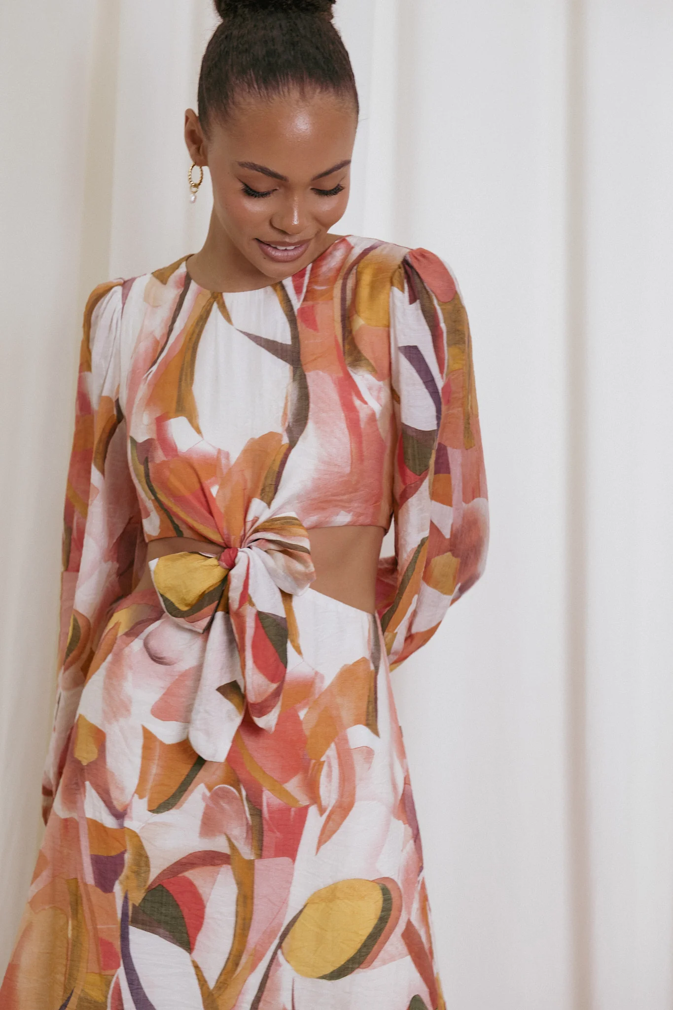 Laquin Long Sleeve Maxi Dress - Pink - Image 9