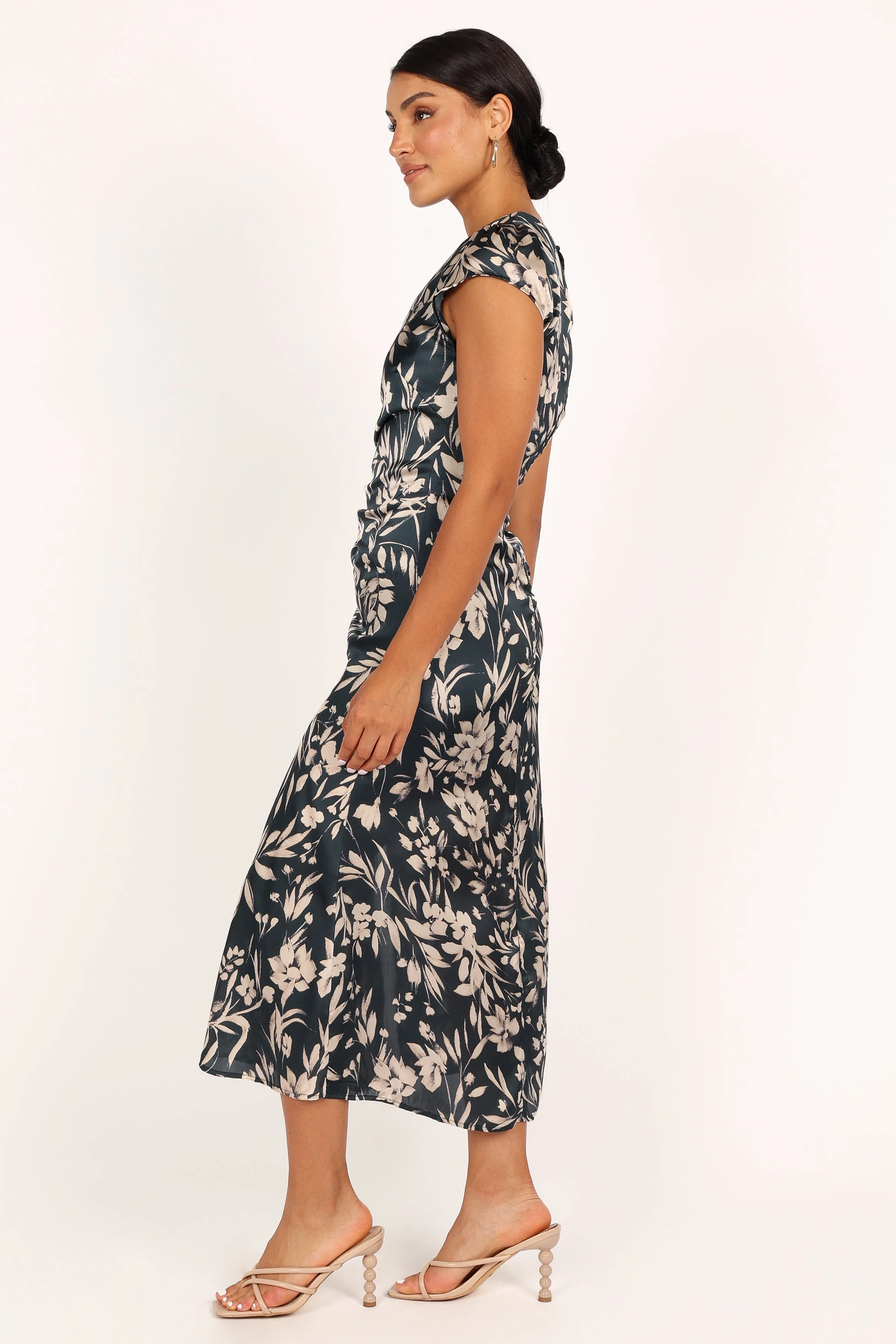 Lisbeth Midi Dress - Green Floral - Image 3