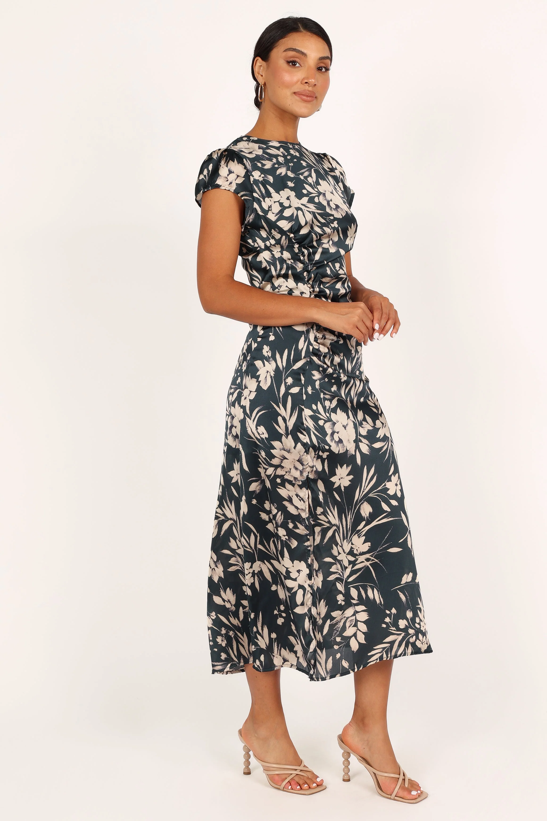 Lisbeth Midi Dress - Green Floral - Image 5