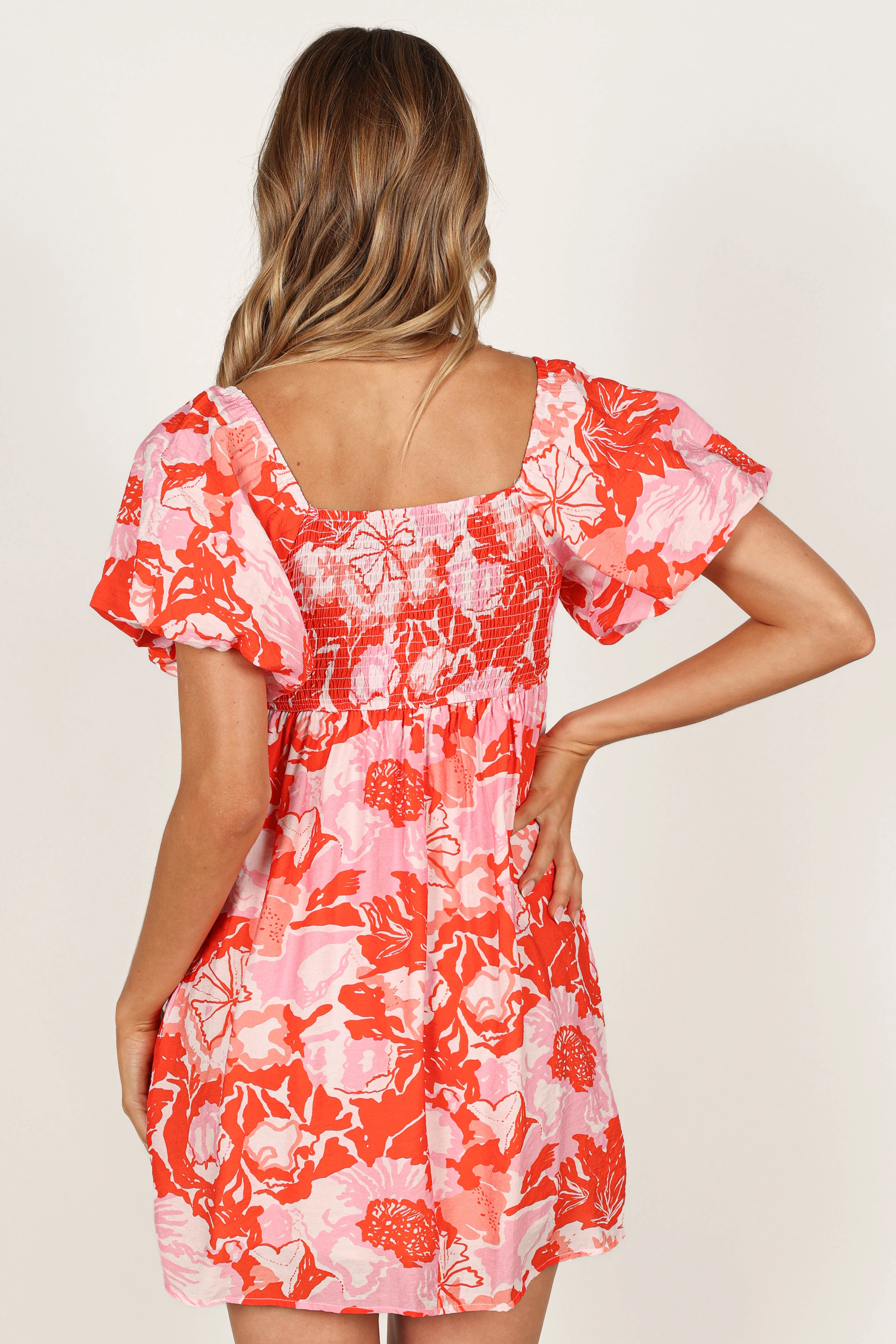 Maggie Mini Dress - Pink/Red Floral - Image 5