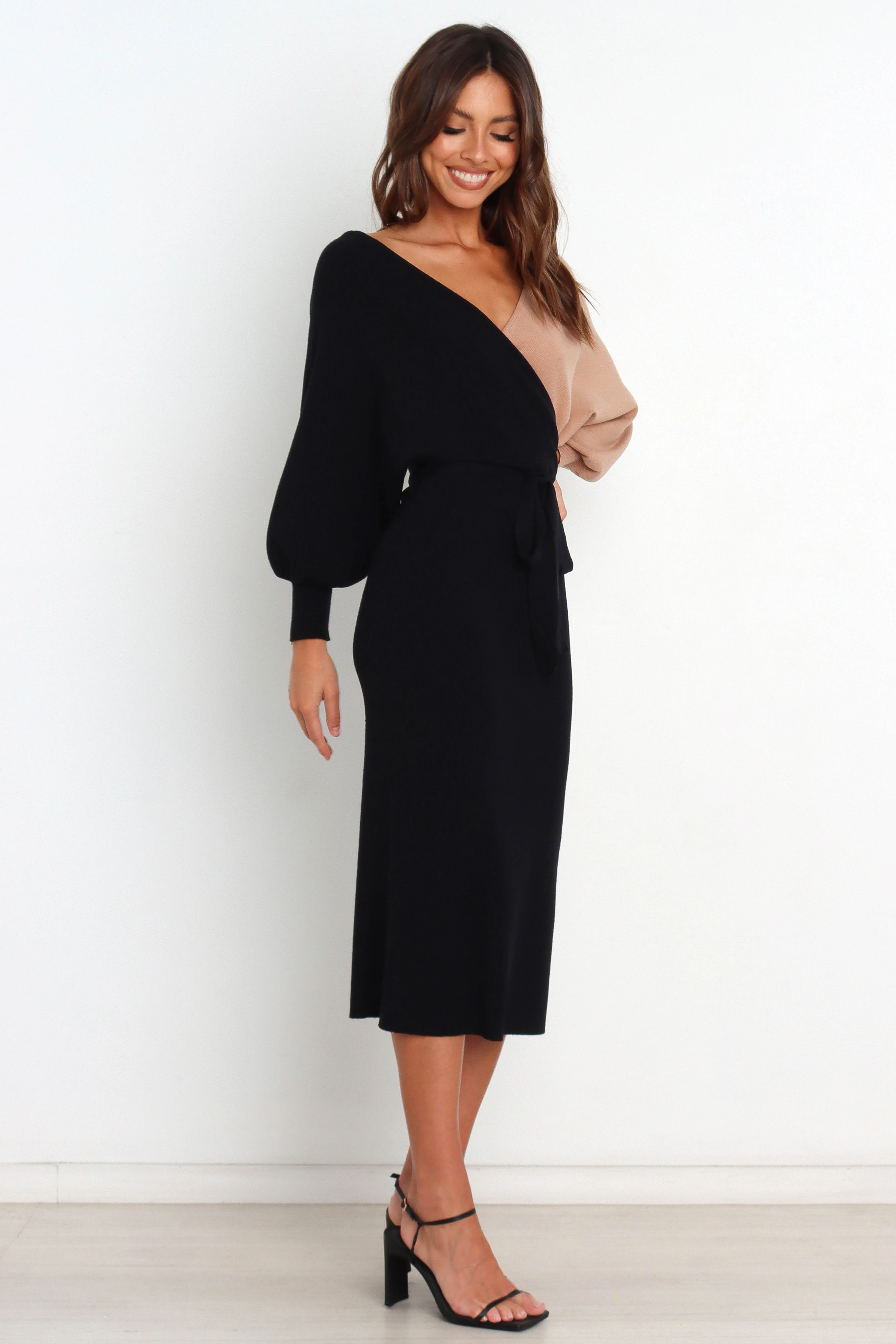 Nate Dress - Black/Beige - Image 4