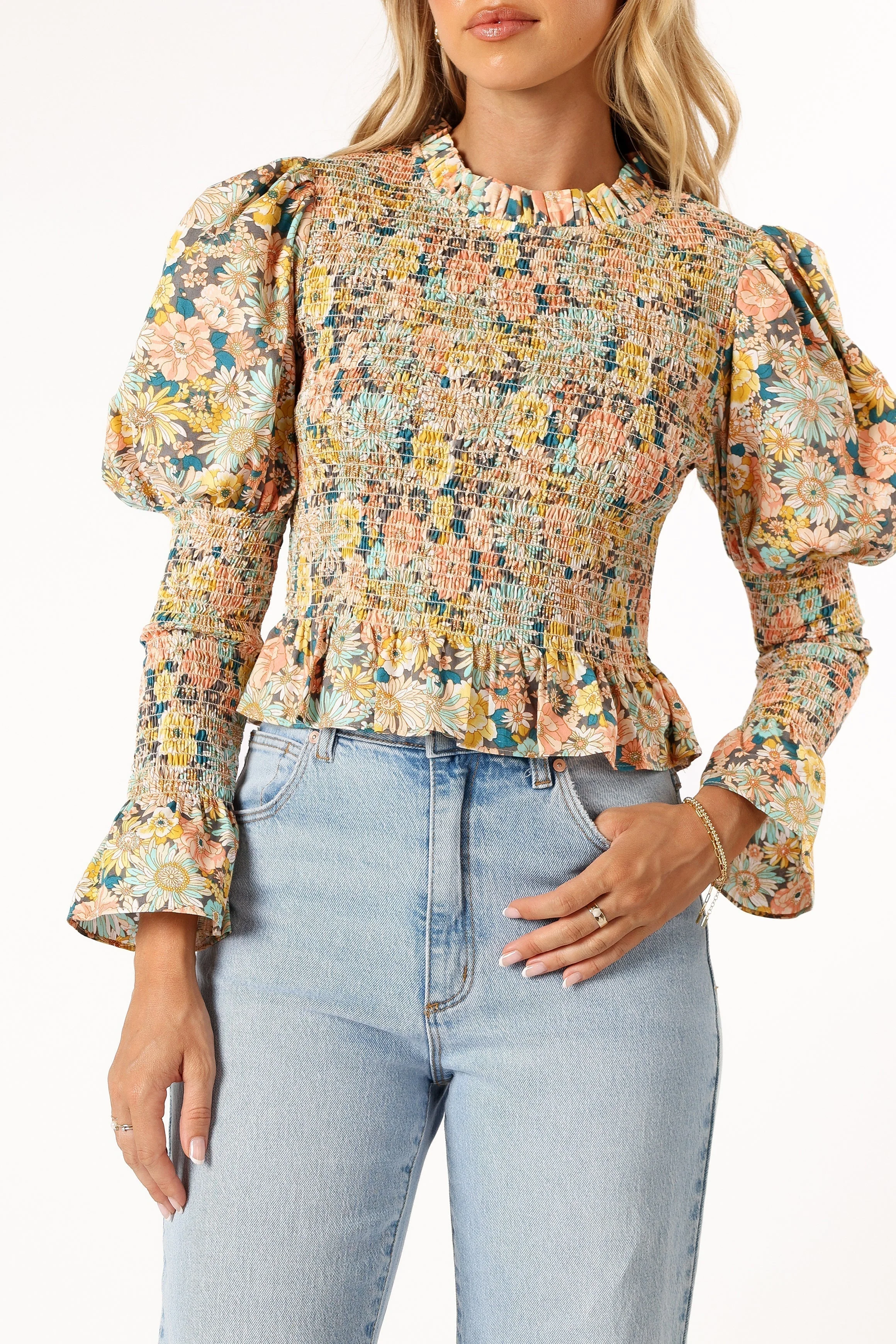 Novah Long Sleeve Top - Floral - Image 6