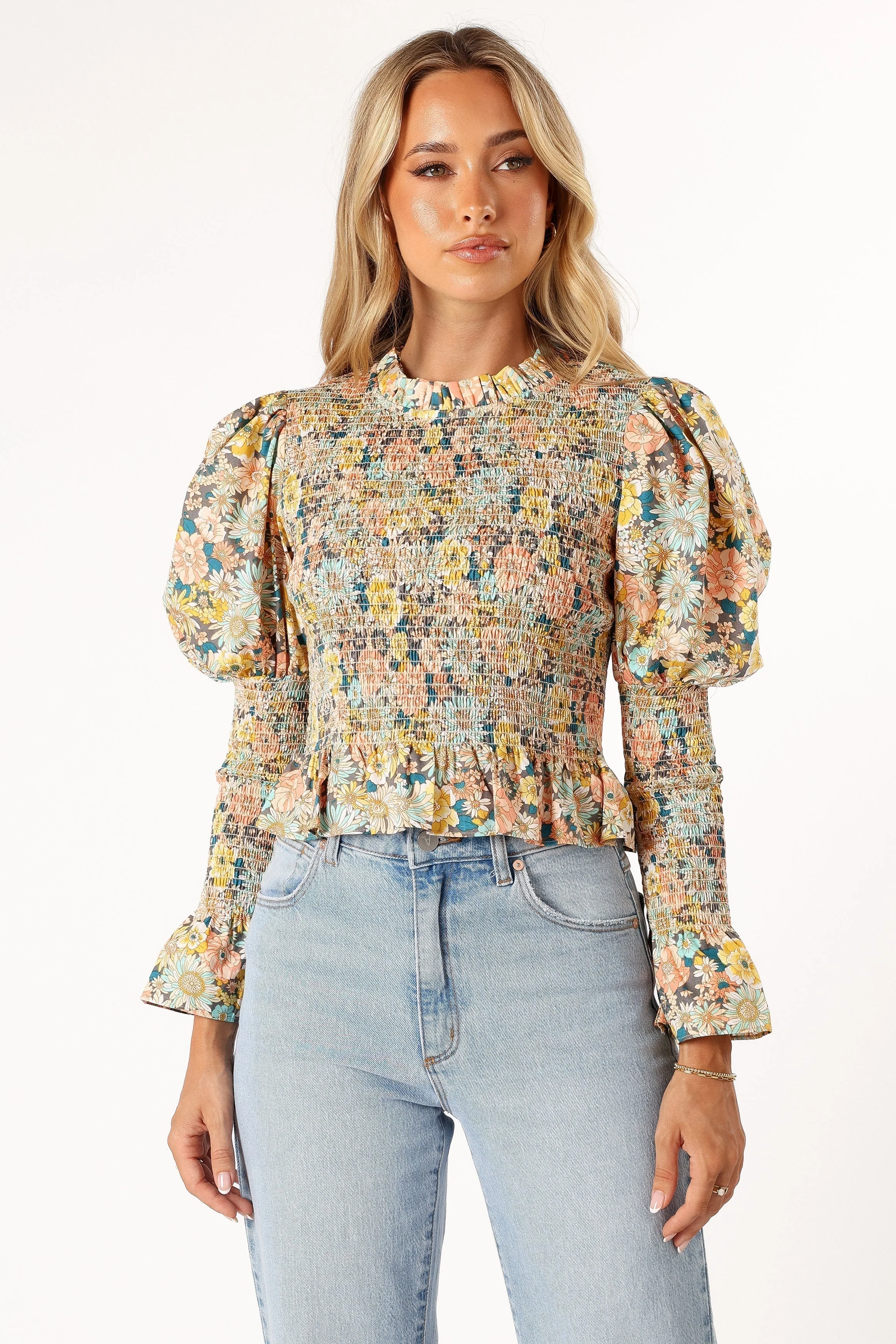 Novah Long Sleeve Top - Floral - Image 7