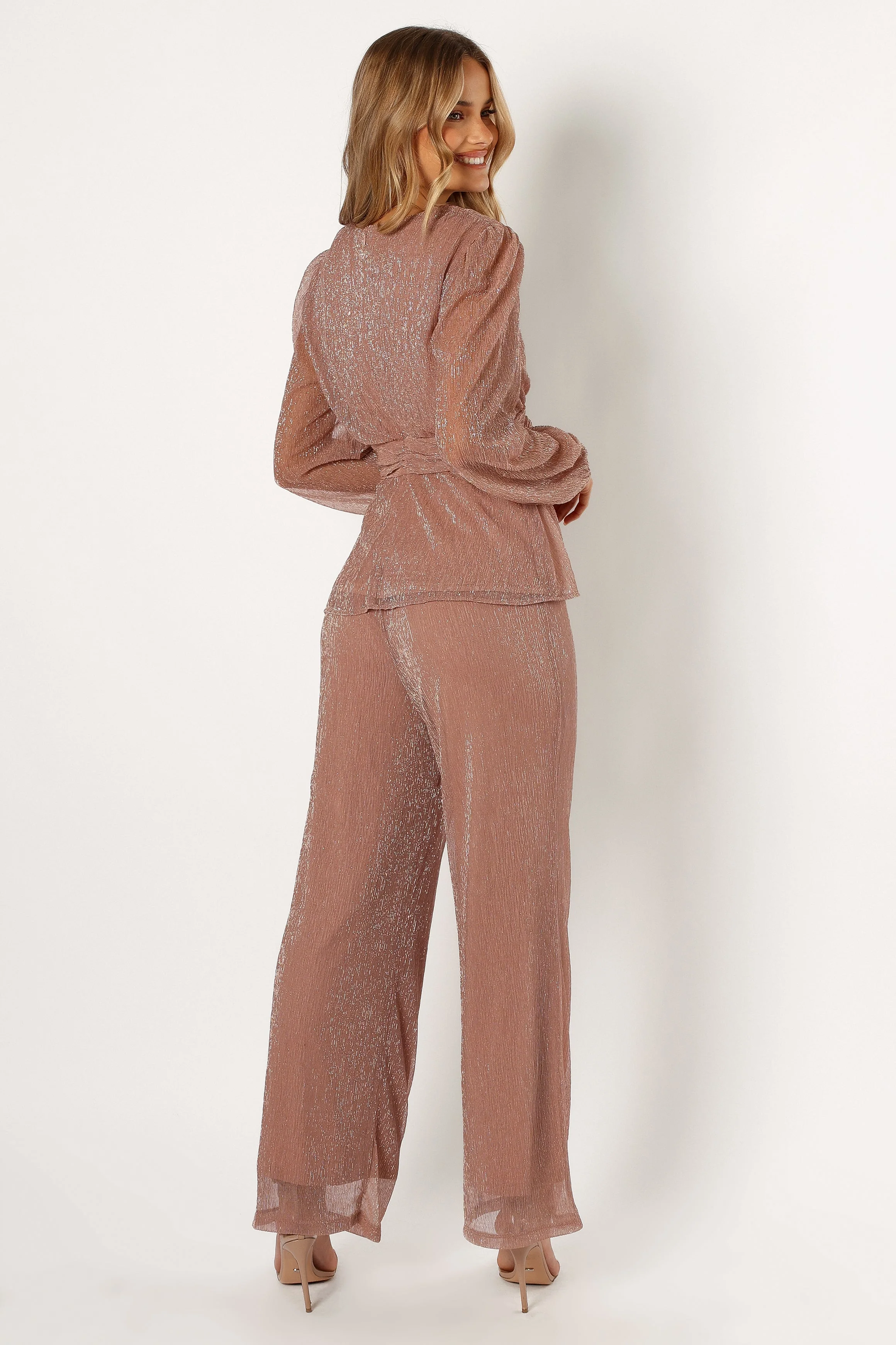 Ramona Wide Leg Pants - Rose - Image 4