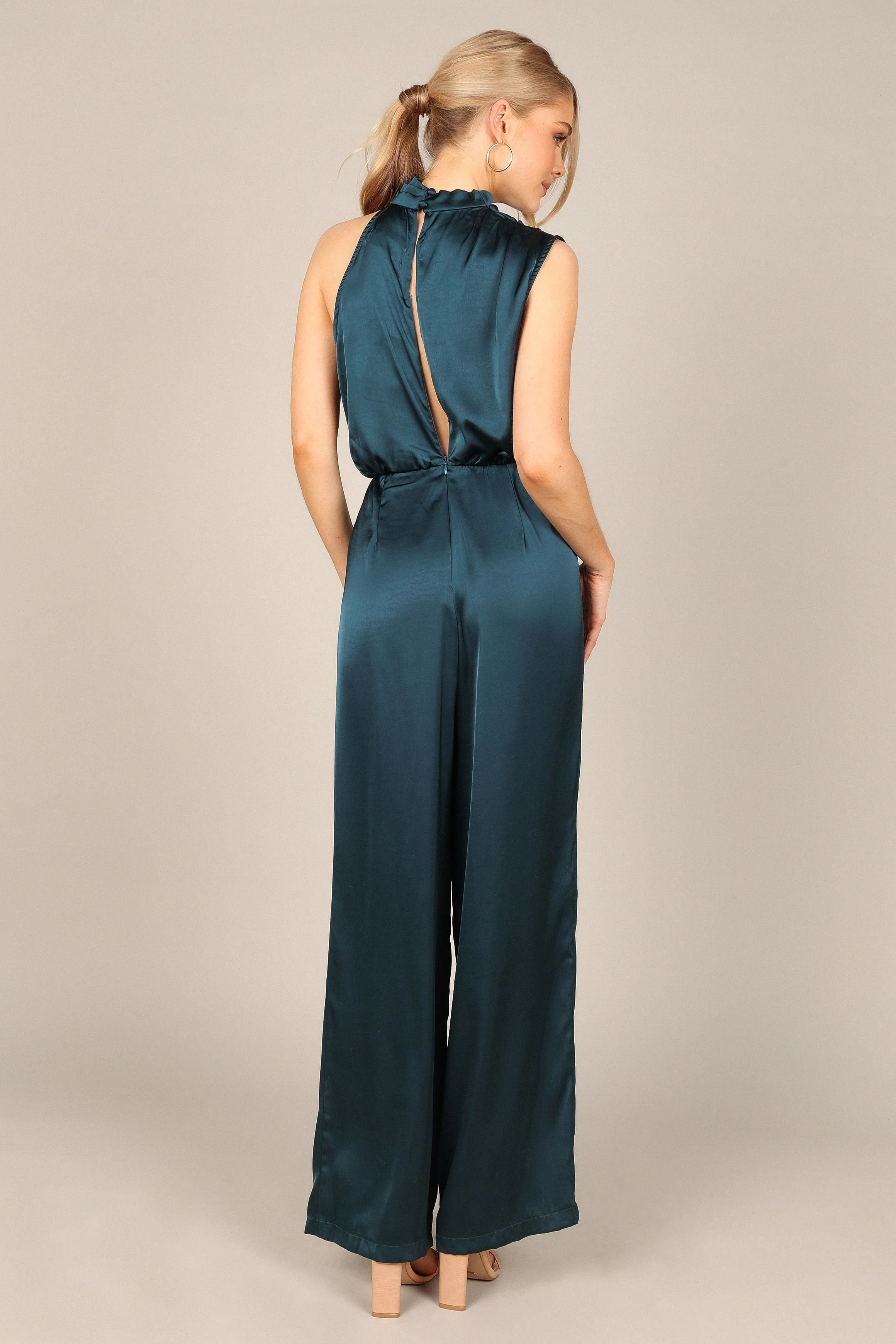Savannah One Shoulder Jumpsuit - Teal - Image 6