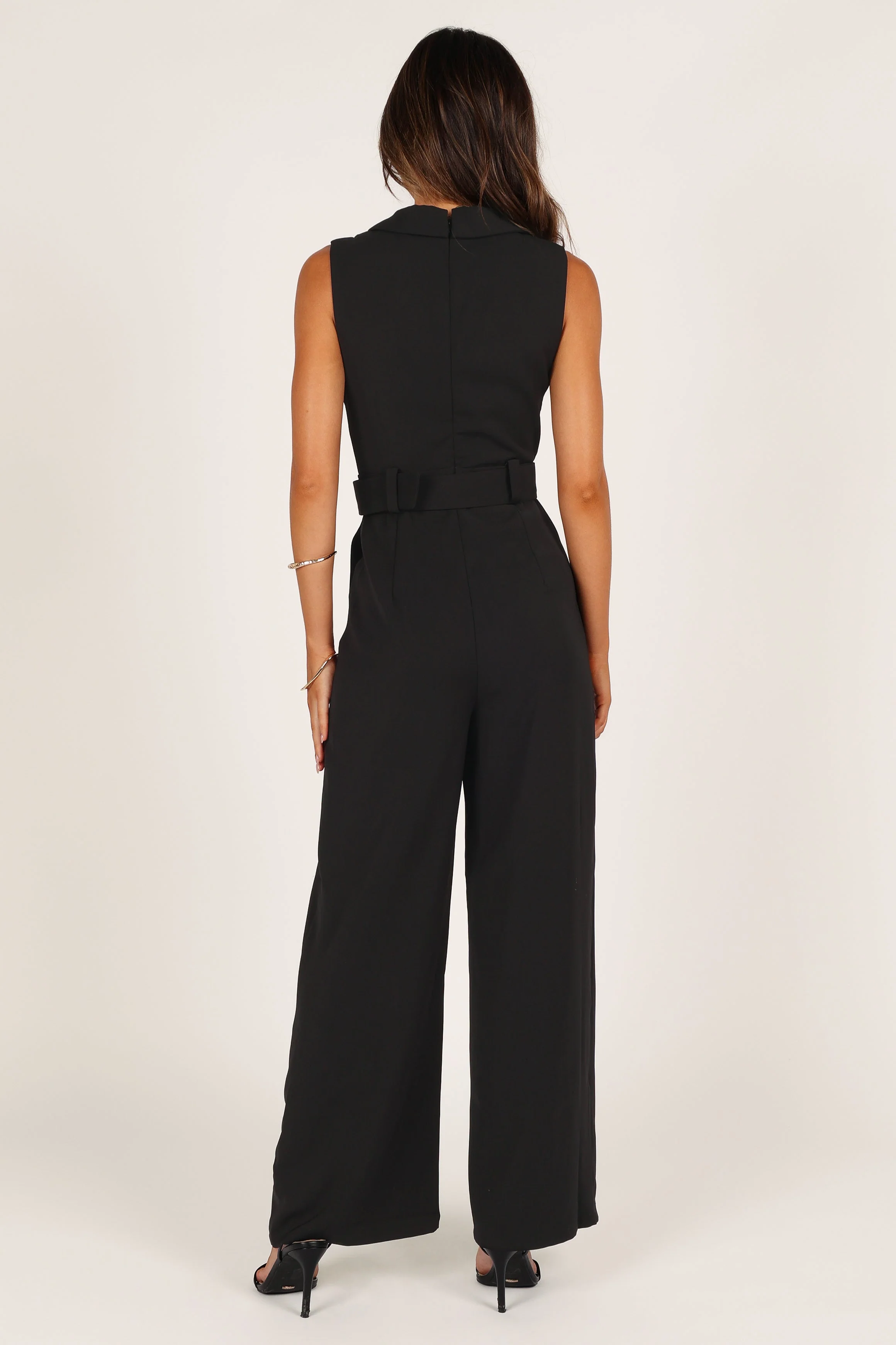 Sienna Belted Jumpsuit - Black - Image 5