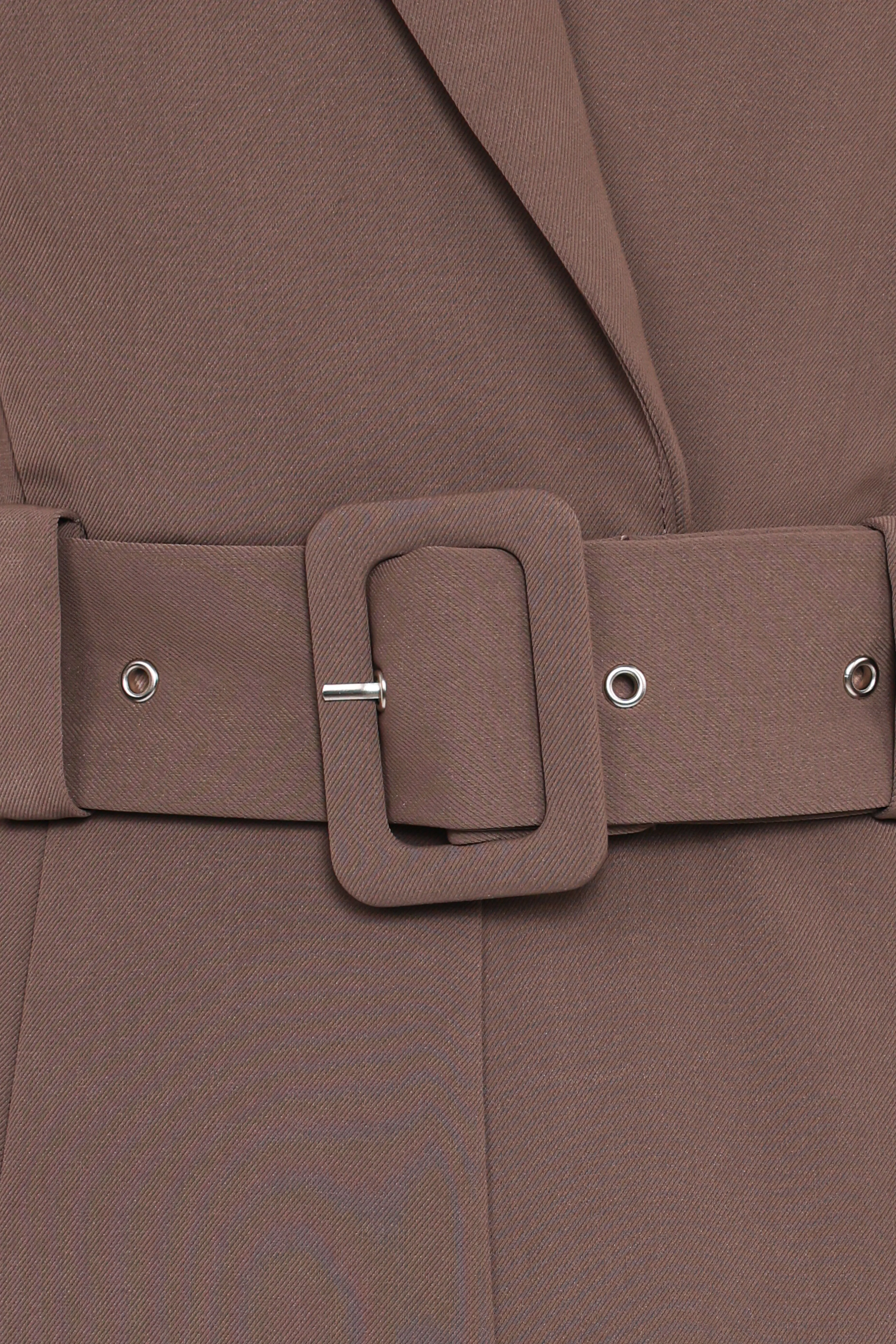 Sienna Belted Jumpsuit - Khaki Brown - Image 6