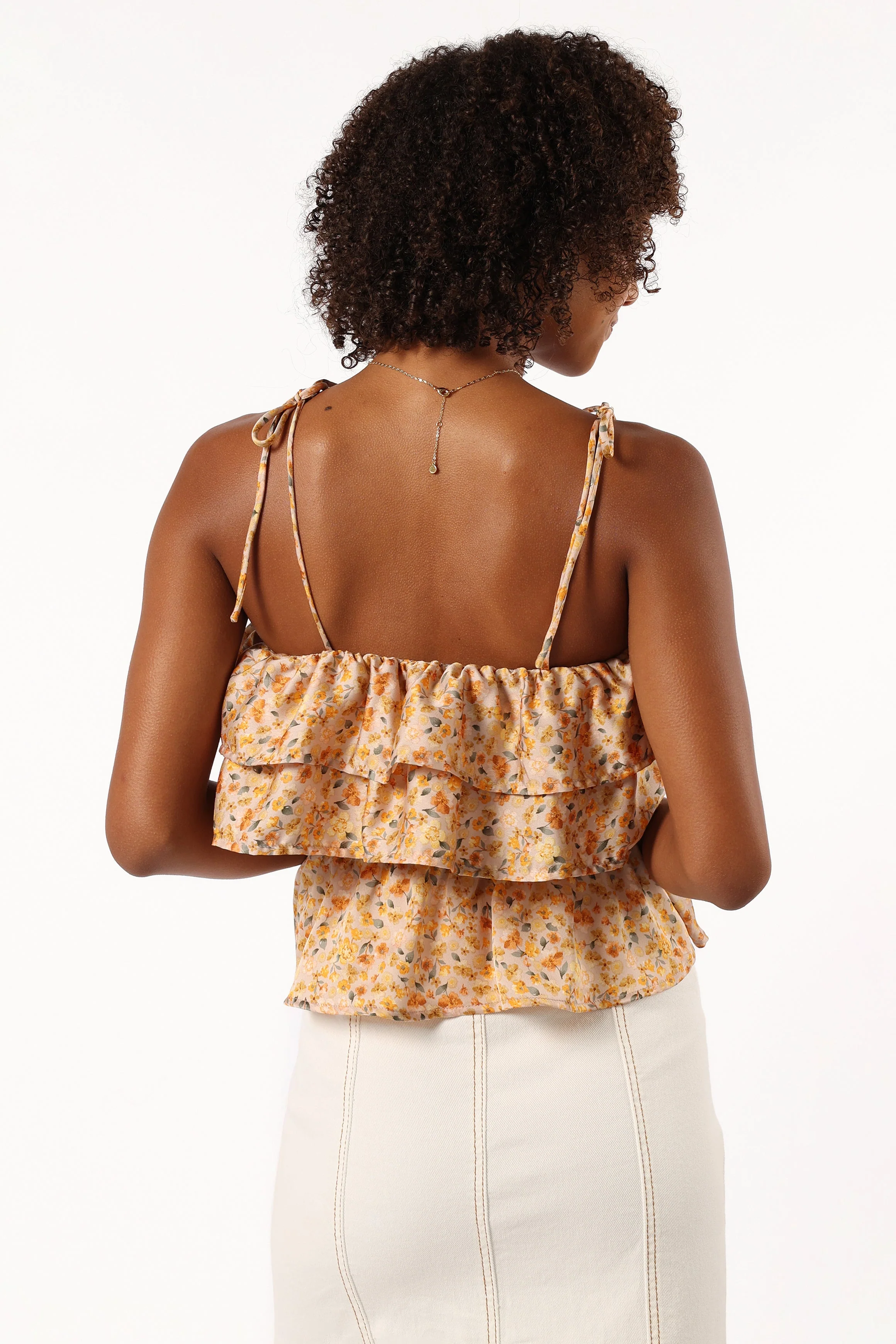 Skyla Ruffle Top - Taupe Multi - Image 5