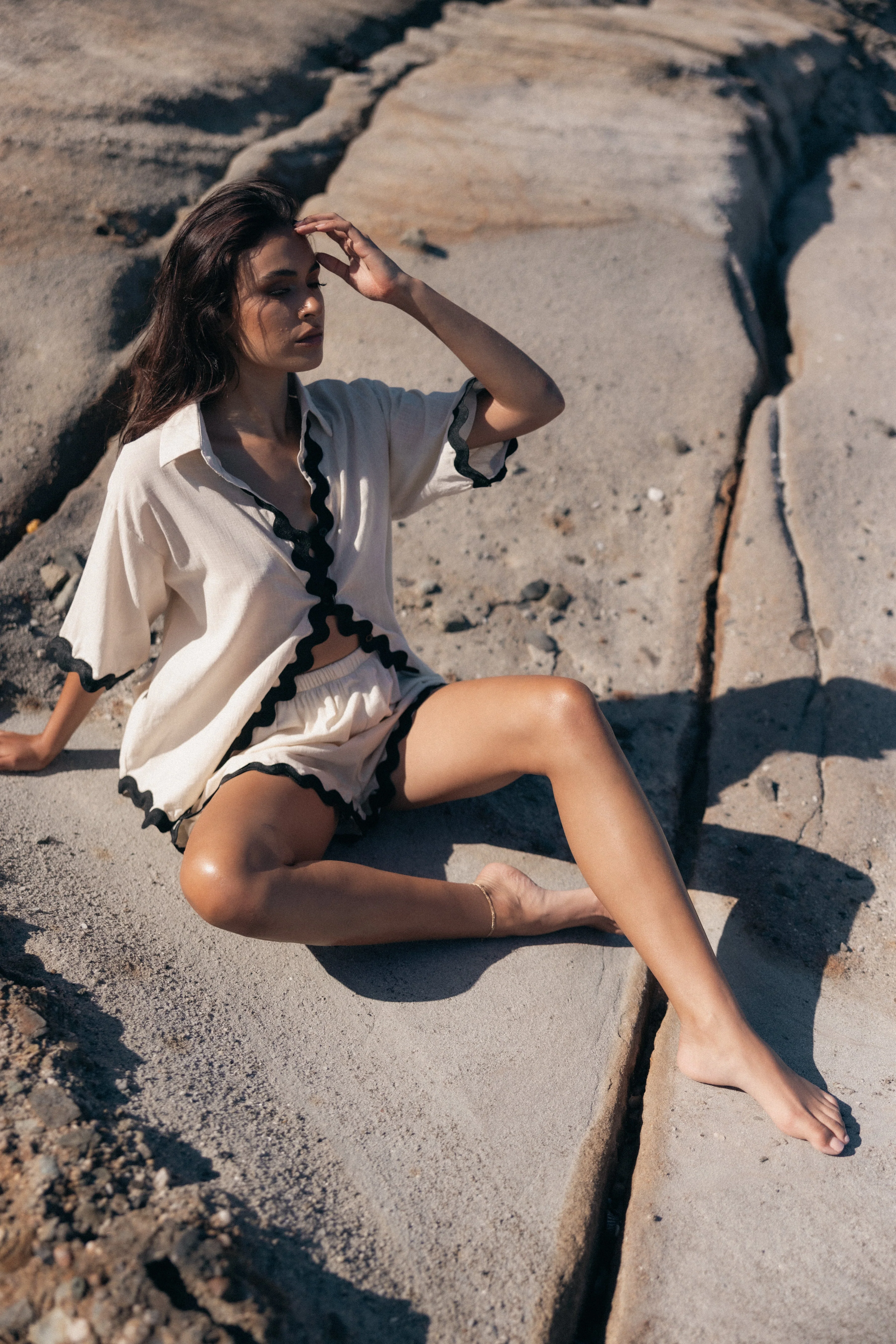 Wilson Short Set - Cream Black - Image 3