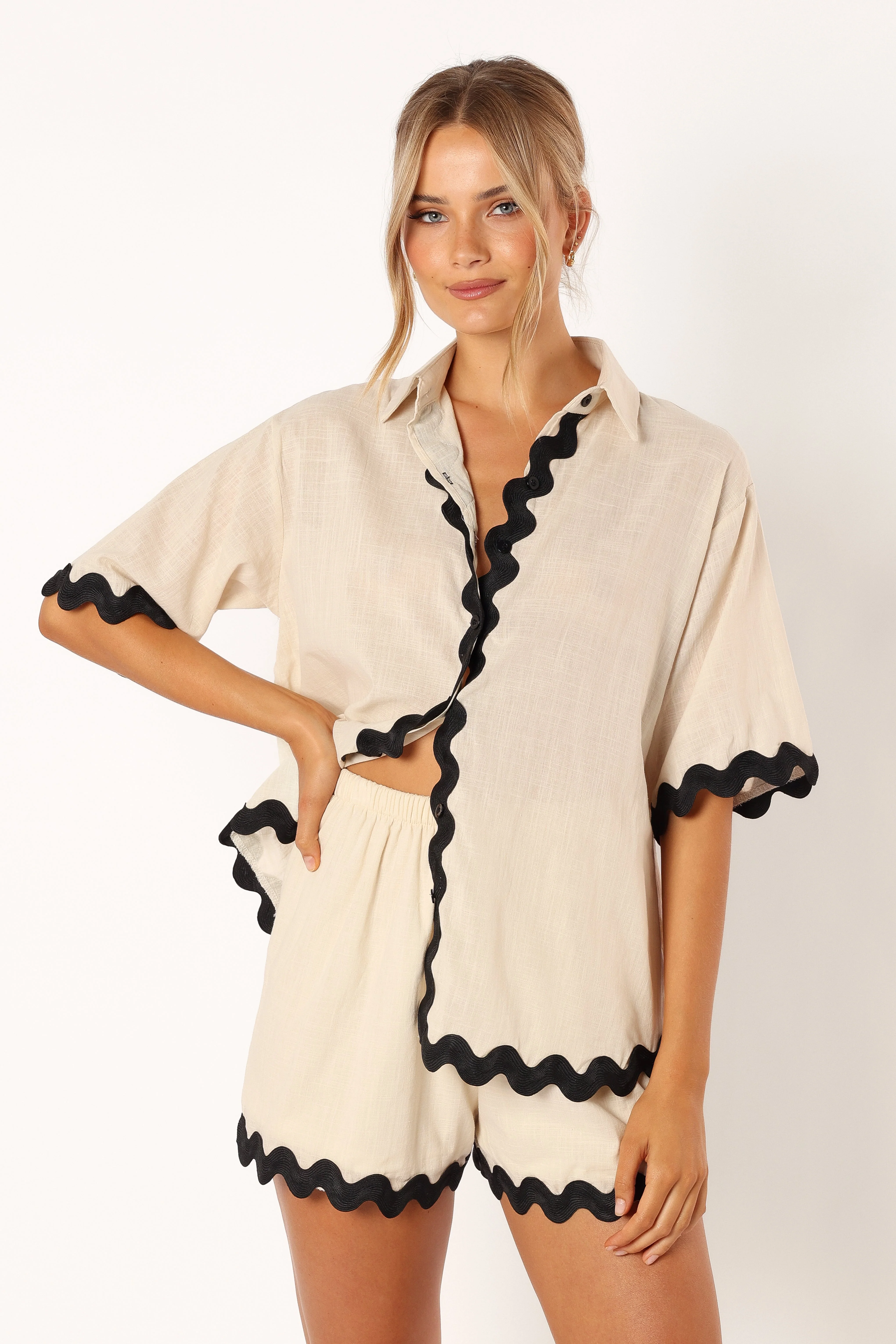 Wilson Short Set - Cream Black - Image 8