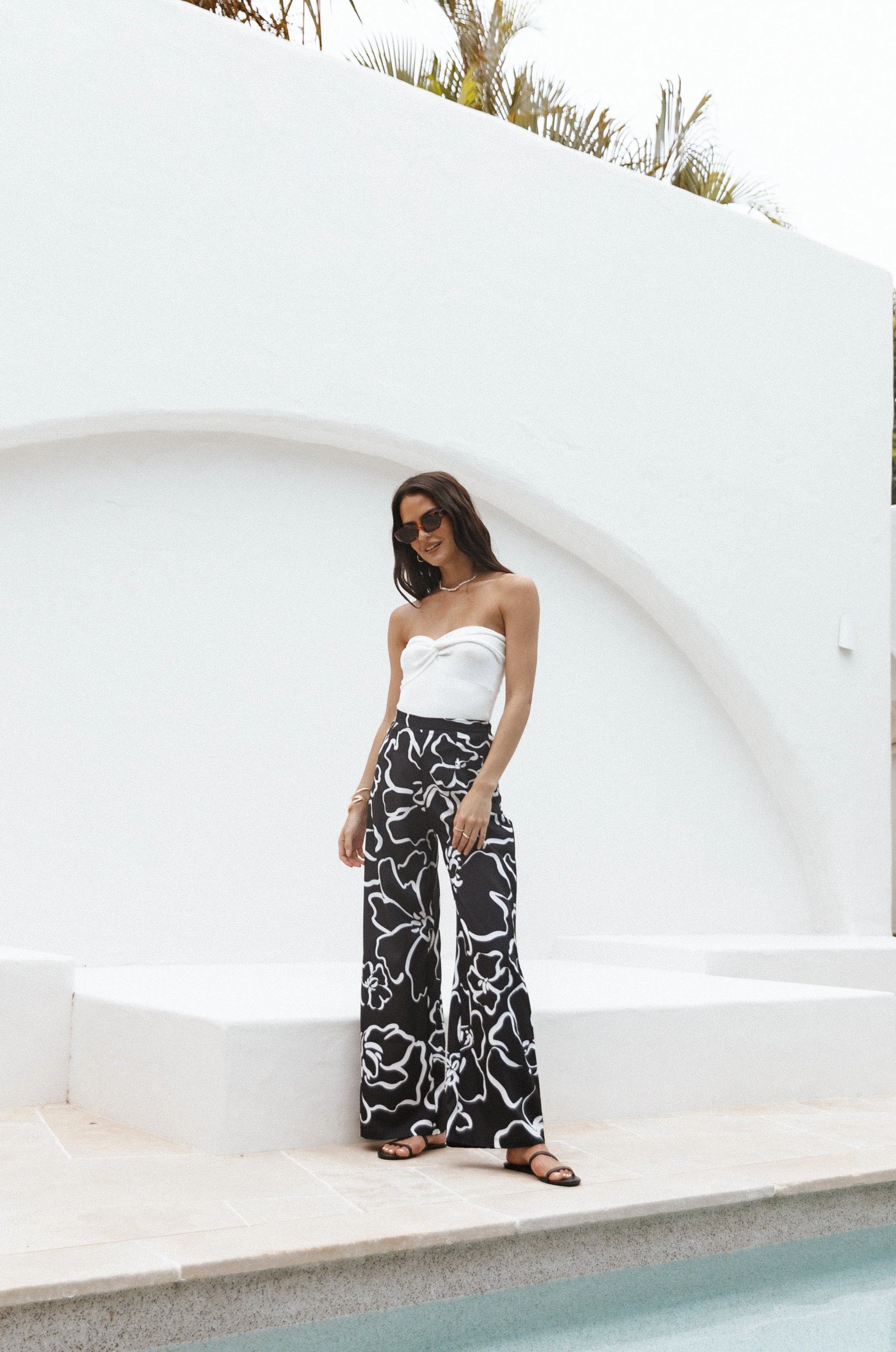 York Pant - White Black Floral - Image 12